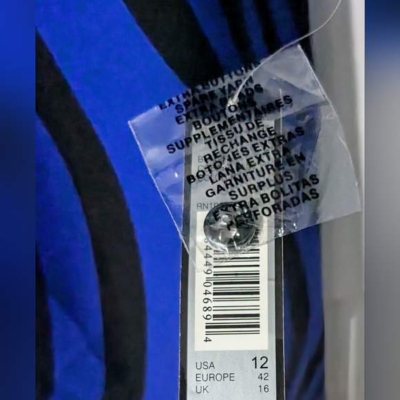 NWT, TAHARI Royal Blue & Black, Wavy Stripe, Sheath Dress, Size 12 - Picture 9 of 14